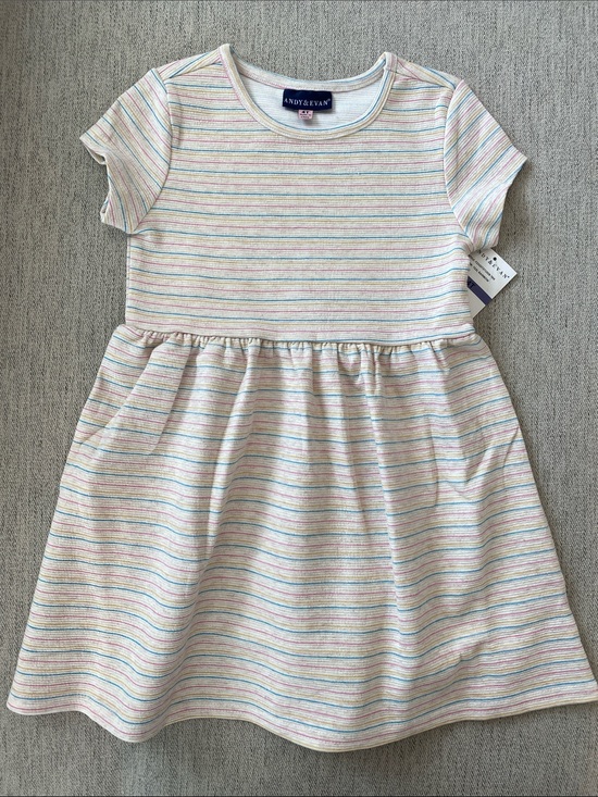 Andy & Evan Other - Andy & Evan 4T Pastel Multi Striped Short Sleeve Dress